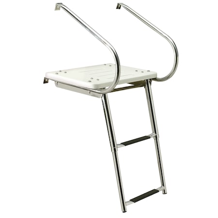 Seachoice 2 Step Deluxe Universal Swim Platform w/Slide Mount Telescoping Ladder 71181